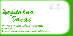 magdolna dosai business card