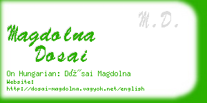 magdolna dosai business card